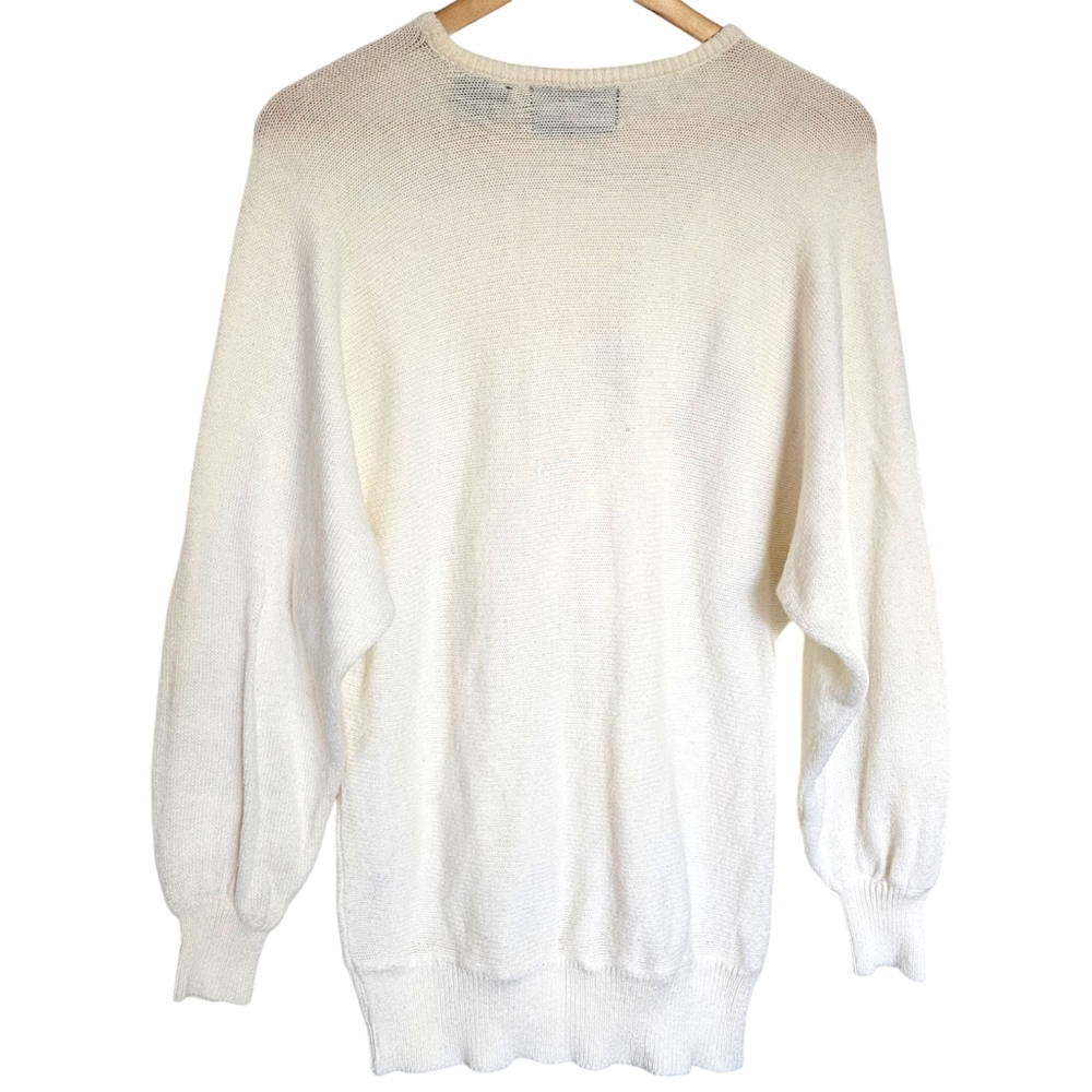 Vintage‎ cream dolman sleeve tunic sweater - Picture 4 of 5